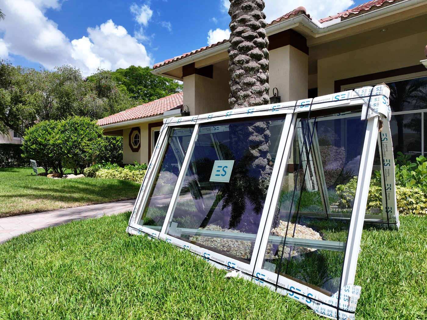 Impact sliding door installation in Weston